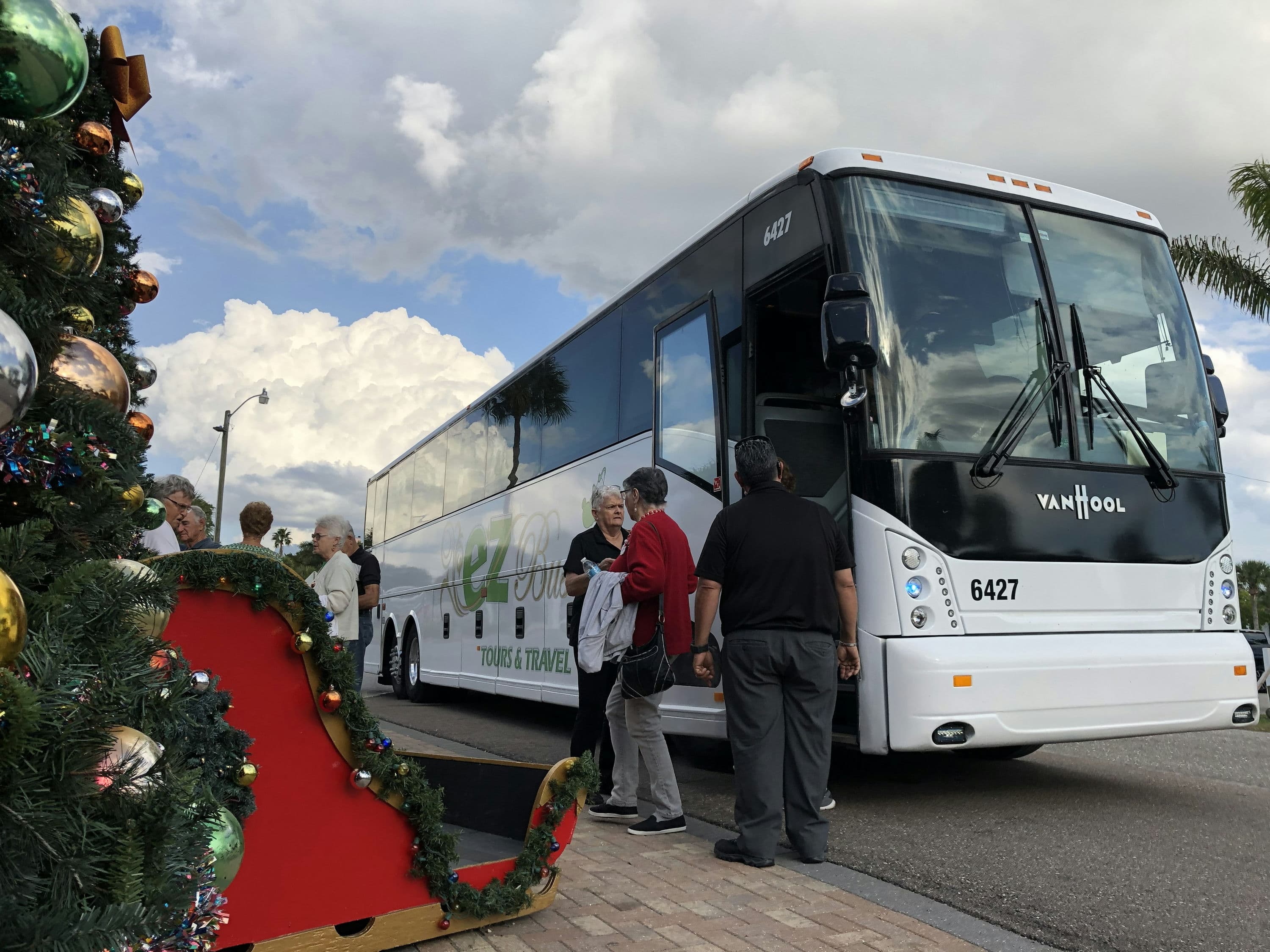 EZ Bus coach on a holiday day trip to Punta Gorda
